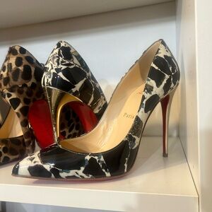 Christian Louboutin marble Black and White Women's Heels 110 mm heel
